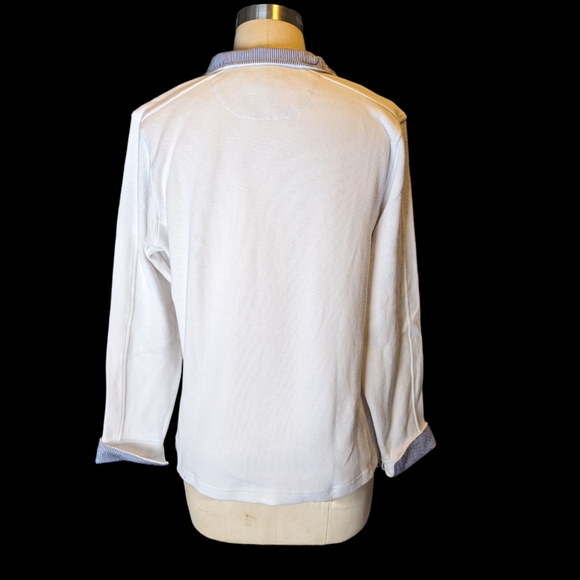 Orvis Pullover 1/4" Zip Cotton White Women's Size Medium - Picture 3 of 7